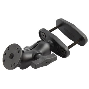 RAM® 2,5" Négyzetes Oszlopbilincs Tartó Kerek AMPS Lemezzel - Rövid Kar