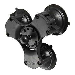 RAM® Twist-Lock™ Három Tapadókorong Pohár Golyócsukló Alap - B Méretű