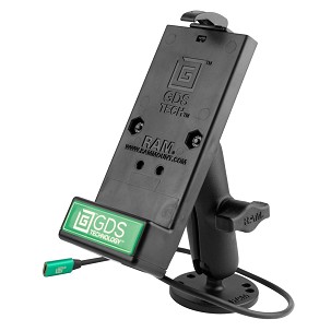GDS® Töltős USB-C 2.0 Telefon Dokkoló Csavarral Rögzíthető Dupla Golyóscsuklós Tartó