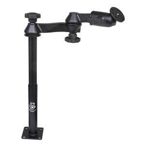 RAM® Tele-Pole™ 12" & 9" Rudak, Dupla Lengő Karok & Kerek Alaplap