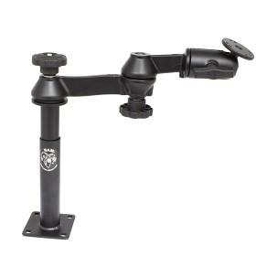 RAM® Tele-Pole™ 4" & 7" Rudak, Dupla Lengő Karok & Kerek Alaplap