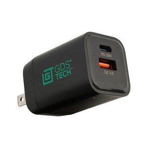 GDS® Type-C és Type-A 33W 2-Port Fal Töltő - PD3.0 & PPS