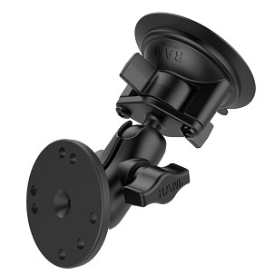 RAM® Twist-Lock™ Tapadókorong Pohár Dupla Golyóscsuklós Tartó Kerek Alaplap - Rövid